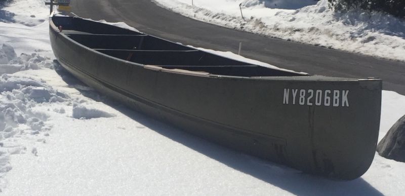 grumman canoe 19' vintage square stern for sale from