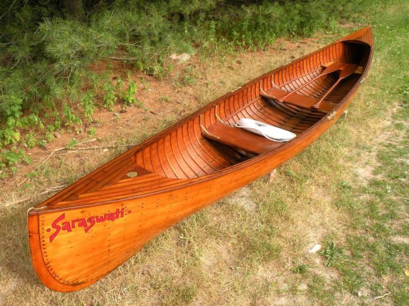 Antique Wooden St.lawrence Skiff / Canoe / Guideboat 