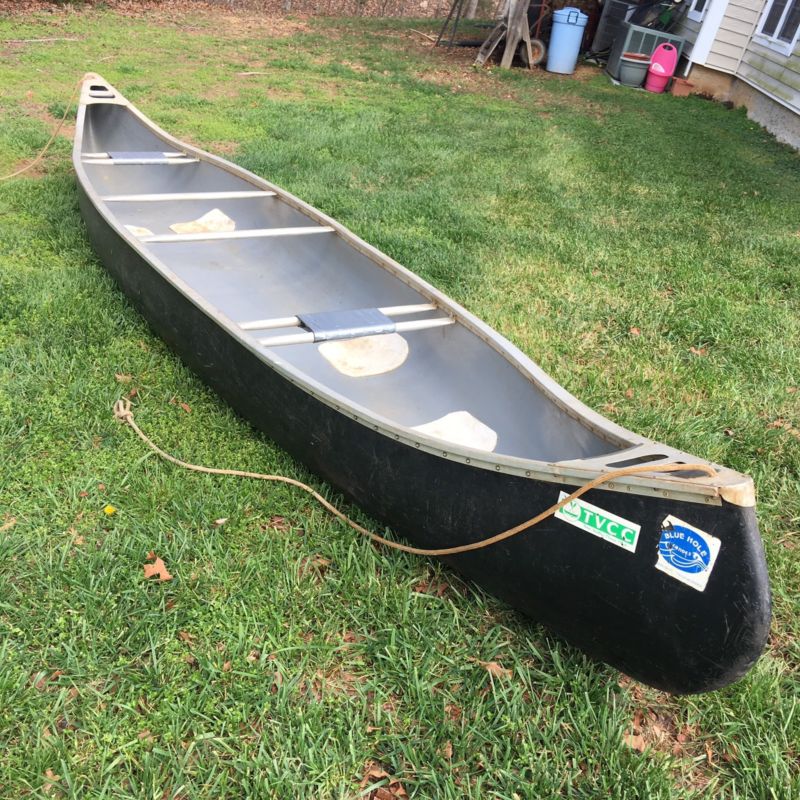 Rare Blue Hole Canoe Model 17A. 17' Black (Darth Vader). Royalex ...