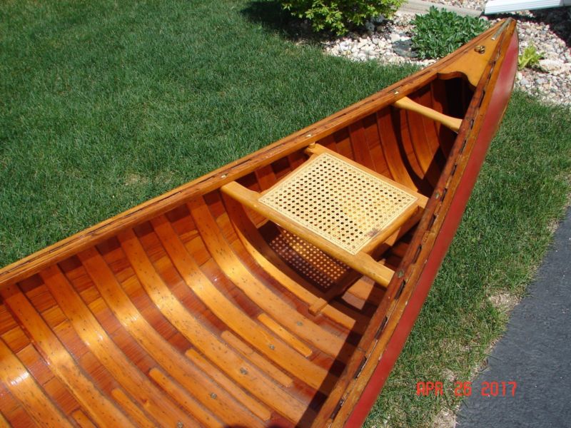 four person canadian canoe - 16ft / 486cm long - red