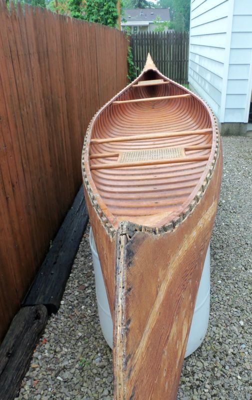 17' Vintage Canoe By Old Town - Mid 1950's - Wood With 