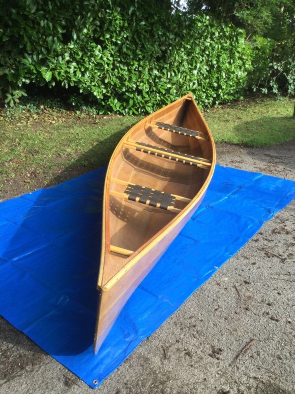 Tyrone Currie Three Seater Timber Canadian Canoe for sale 