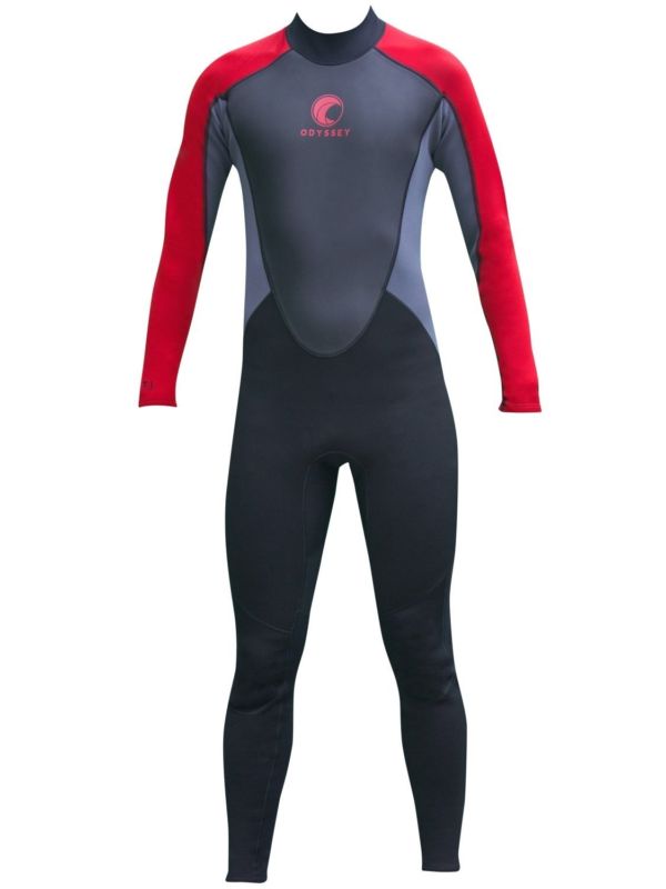 (Red, Medium Small) - Odyssey Core Men's Full Steamer Wetsuit. Go Sea ...
