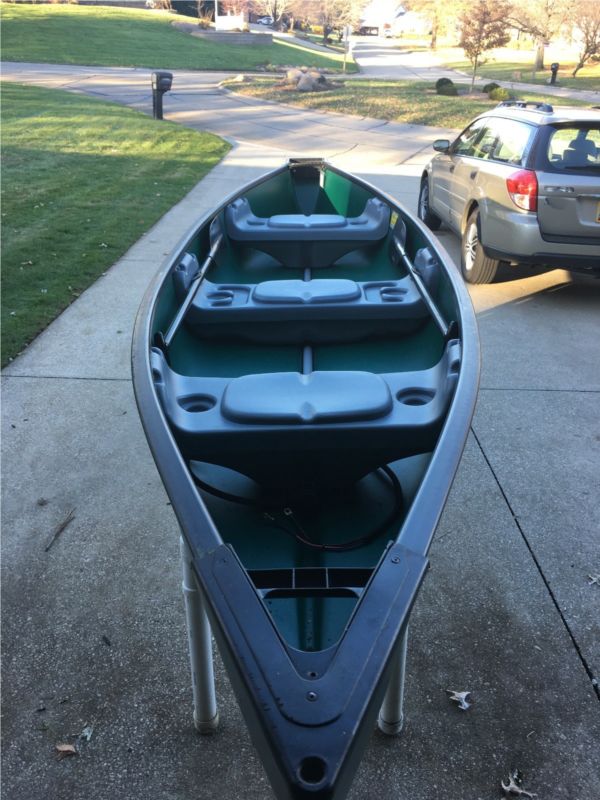 Sun Dolphin Squareback Canoe W/ Minn Kota 55 Trolling Motor Battery ...