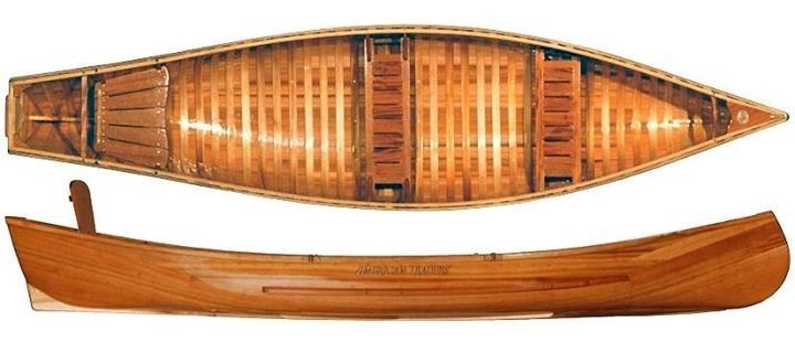 American Traders Wooden Canoe - Used Once - Perfect Condition for sale ...