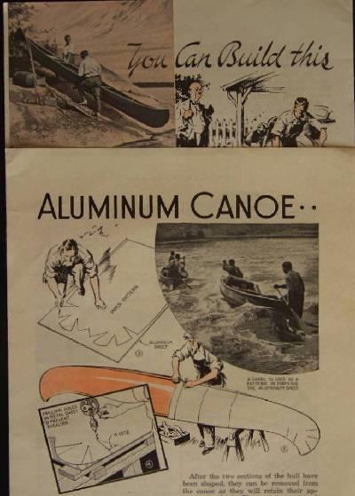 Aluminum Canoe 1936 Vintage How-To Build Plans for sale 