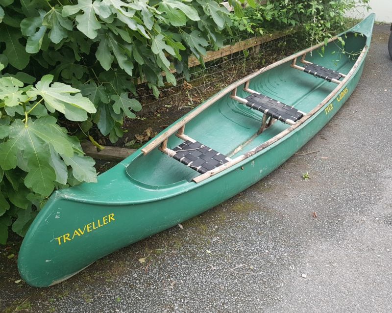 3 Person Fibre Glass Canadian Canoe Needs Tlc for sale from United Kingdom