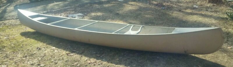 canoe - 18ft 1960s aluminum grumman vintage canoe - for