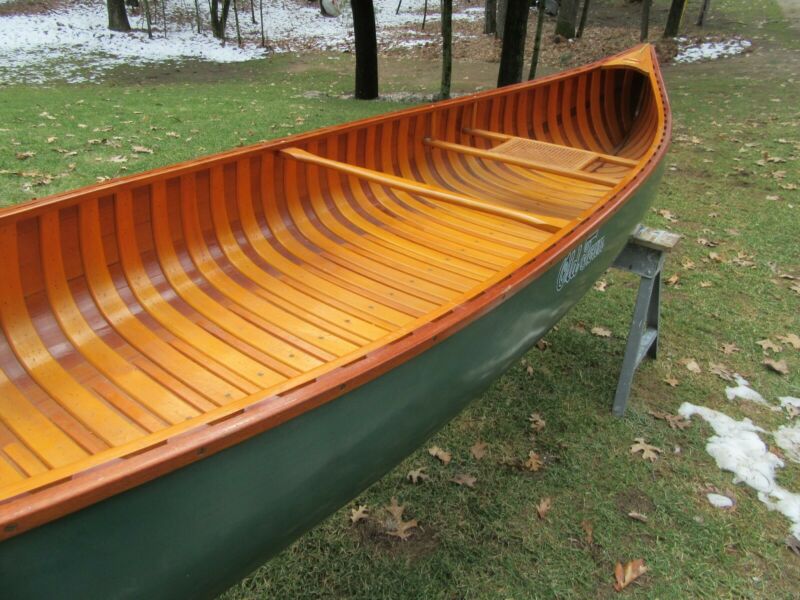 old-town-13-foot-cedar-strip-wooden-canoe-vintage-in-excellent