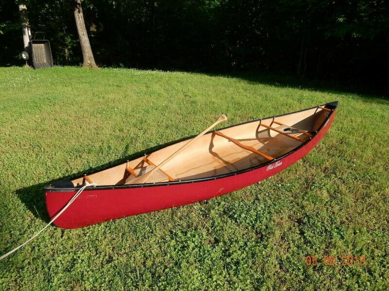 old town kingfisher 14' maroon kevlar canoe with original