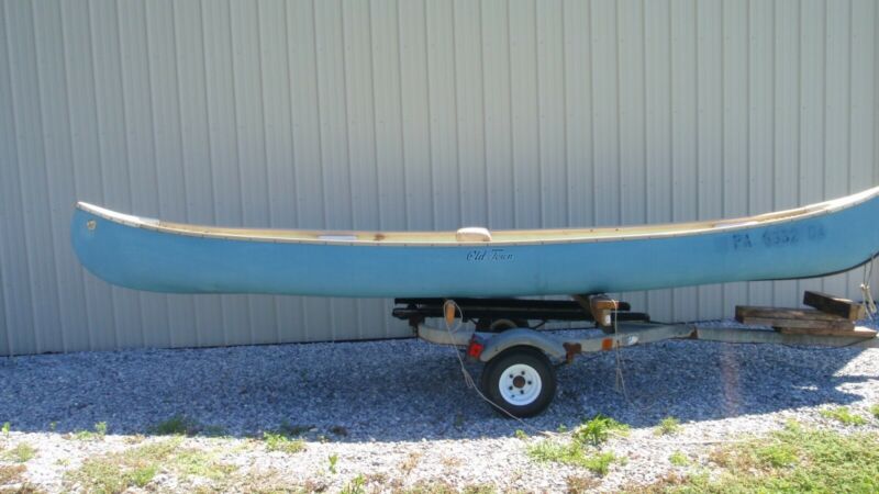 16’ fiberglass canoe pre owned for sale from united states