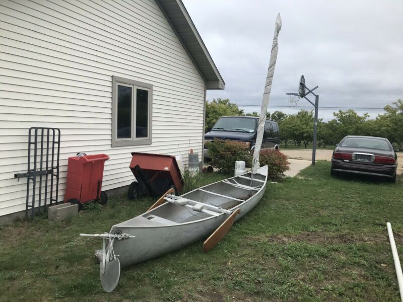 vintage grumman 17' square stern canoe bethpage ny 1947-52