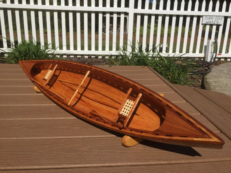 4Ft Cedar/african Mahogany Wood Strip Canoe #221 for sale from United ...