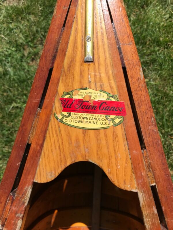 old town canoe 15’ vintage all wood for sale from united