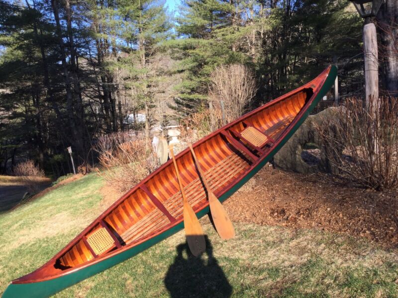 Old Town Wood Canvas Canoe 64873-16 Great Restored 