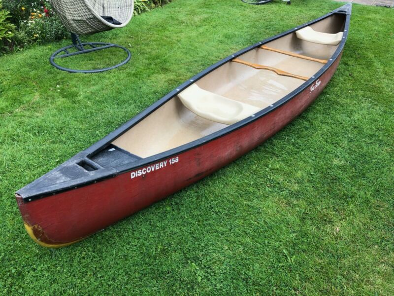 Old Town Discovery 158 Red Canadian Canoe Used. for sale from United