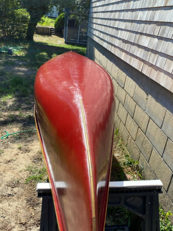 chestnut canoe 1940 model chum cranberry color 15 feet