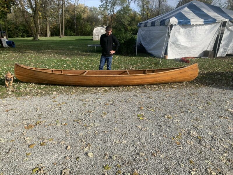 18 Ft Wood Canoe for sale from United States