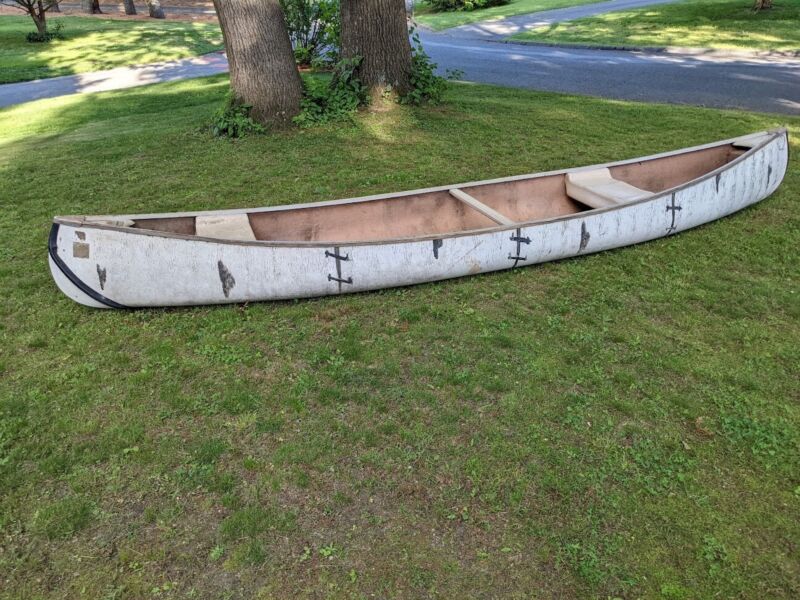 Vintage Canoe "genuine Indian Brand" 15' Fiberglass for sale from