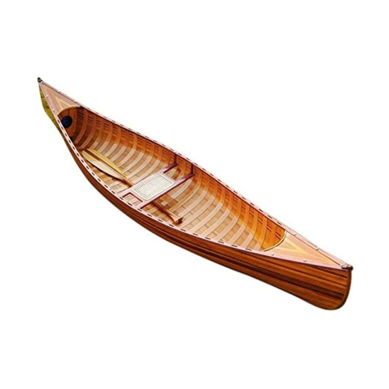 Wooden Canoe With Ribs Curved Bow, 10-Feet, Natural Wood For Display ...