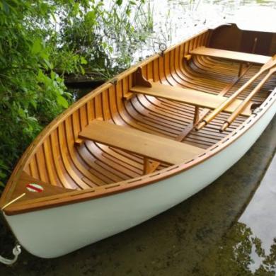 Old Town Sport Boat, Wood & Canvas, Antique, Restored for sale from ...