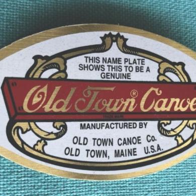 Original Brass Old Town Canoe Name Plate Decal New For Sale From United States