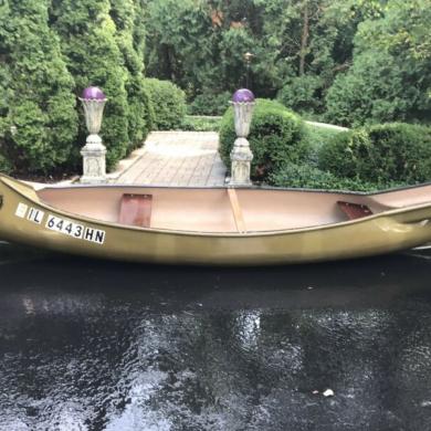 golden hawk 13' canoe square stern, 2 hp 2 cycle engine