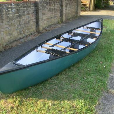 Four Person Family Open Canoe Riber 16 4 Seats 16 Ft Long Canadian Two Paddles For Sale From United Kingdom