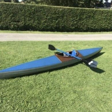 Pbk Percy Blancford Kayake Canvas &amp; Wood Canoe &amp; Paddles ...